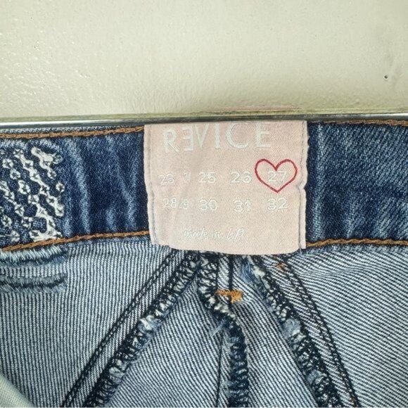 Revice Denim Venus Star Butt High Waist Crop Skinny Jeans Medium Wash Blue Sz 27 - Picture 8 of 14